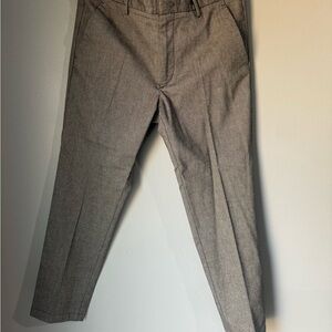 Men's Gray Patterned Dress Pants